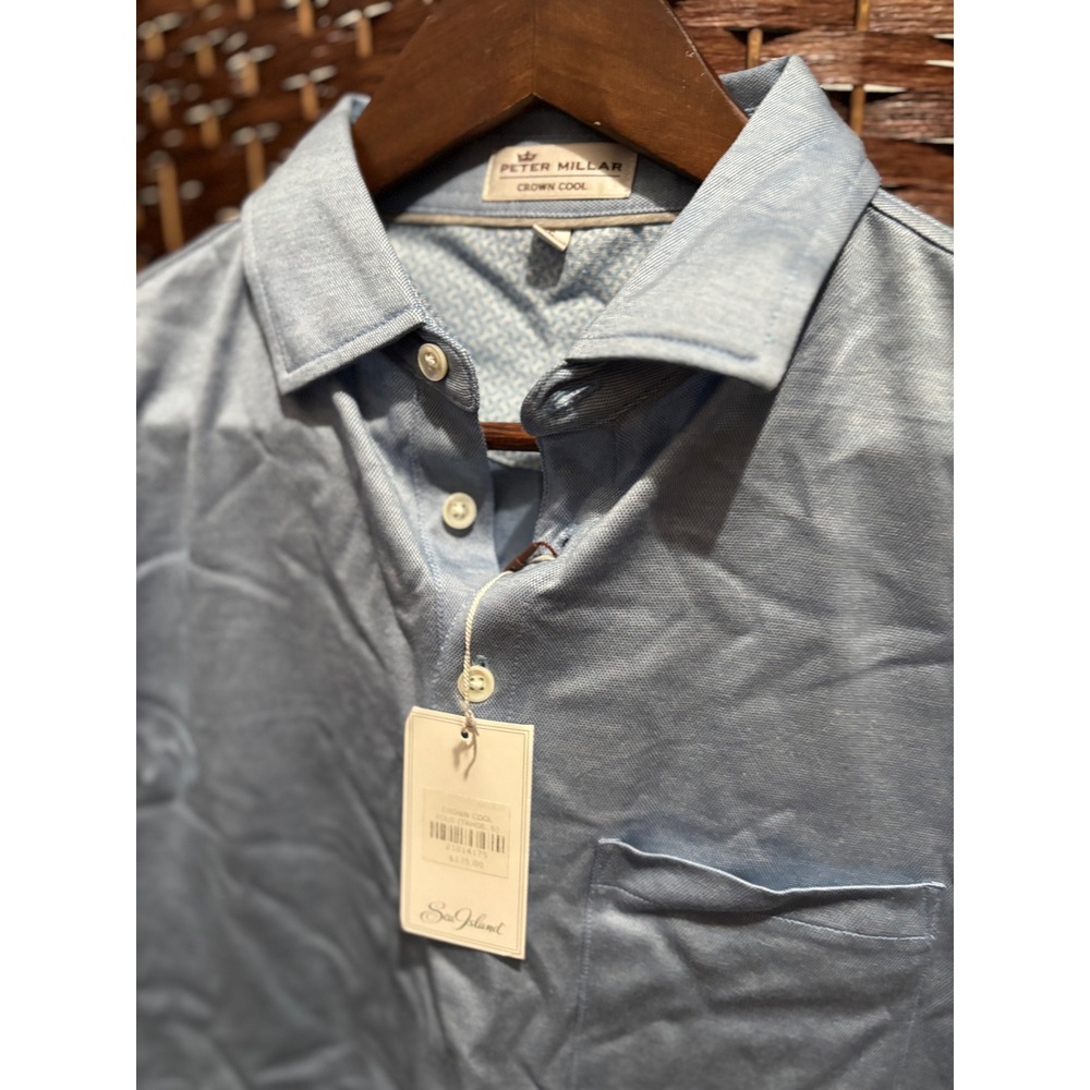 Peter Millar‎ Crown Cool Sea Island Cotton Polo Shirt Mens Small